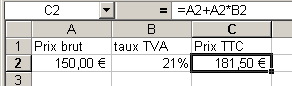 Calcul du prix TTC