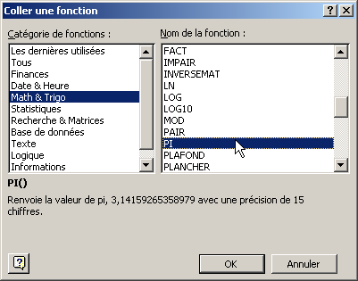 Cours Excel :Fonctions Excel